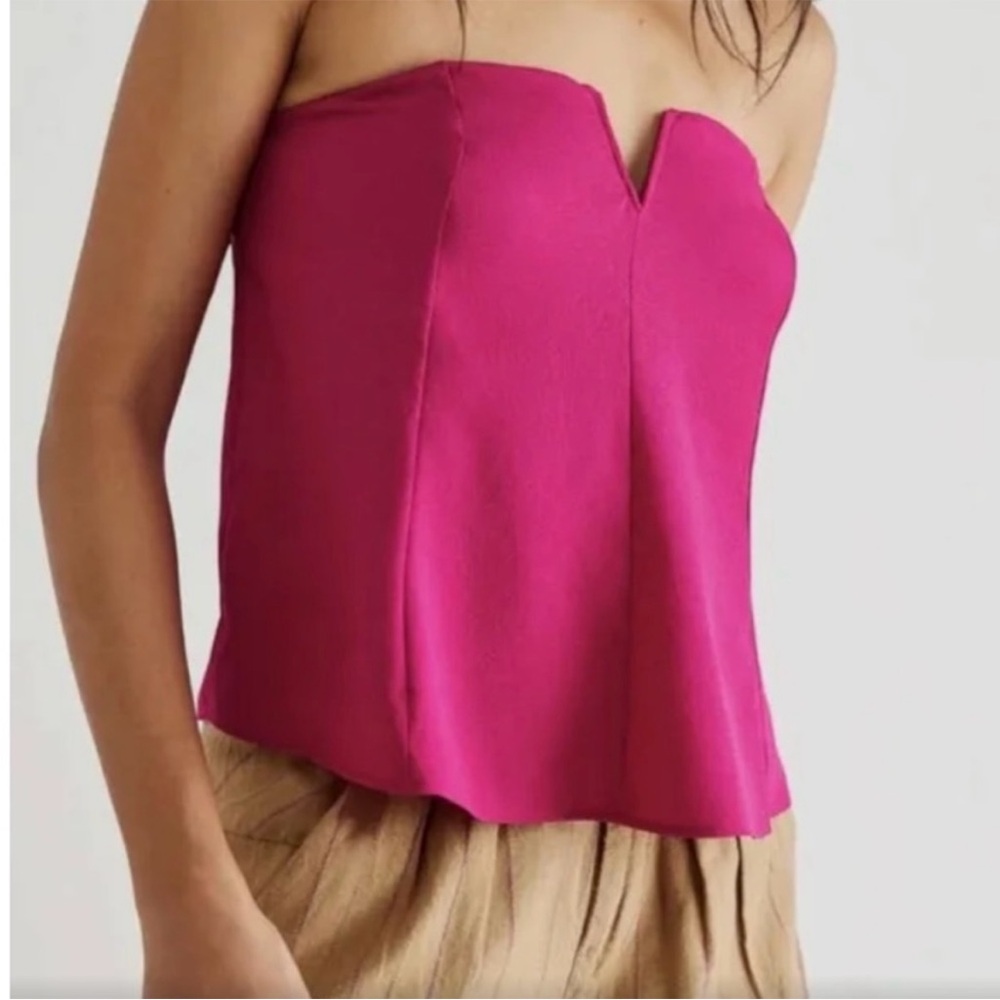 Free People Intimately Toss It On Strapless Hot Pink Tube Top Fuchsia - Large